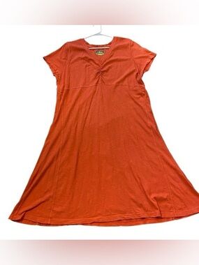 Cabela's Orange Knit V-Neck Dress shirt 100% cotton Plus 2X